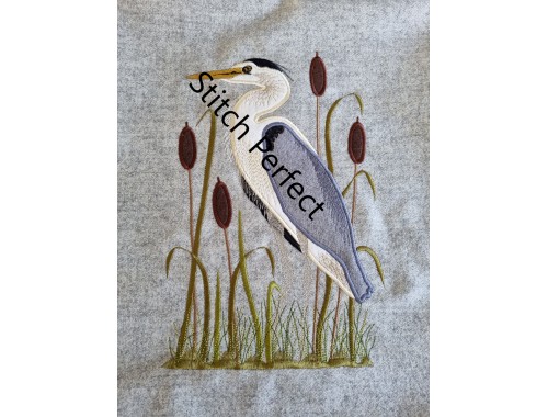 Heron Embroidery design Heron Embroidery design