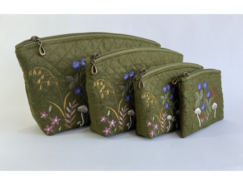 Meadow flower pouches and purse