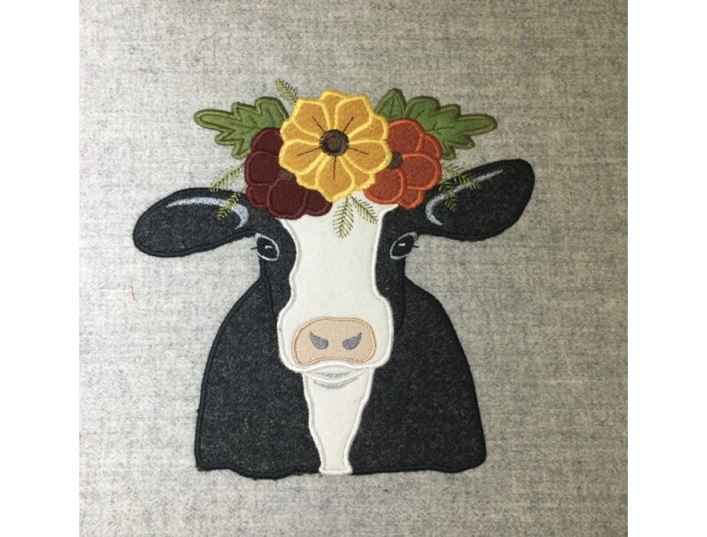 Cow with flowers (Tweed)